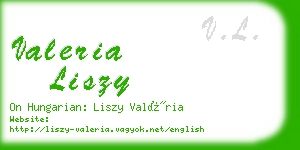 valeria liszy business card